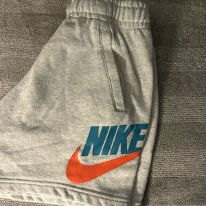 Nike light gray boys sweat shorts size M